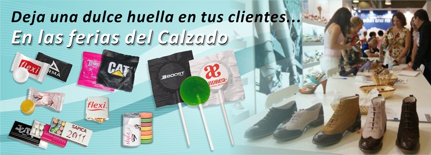 Publicidad en dulce en ferias de calzado y moda